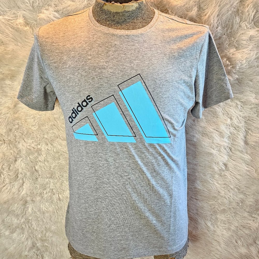 Adidas Performance Men's Grey Graphic Crew Neck T-Shirt Siz XL